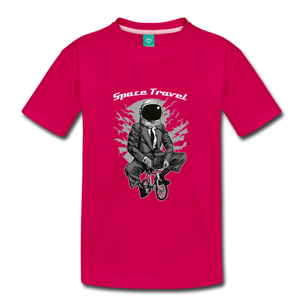 Space Travel Astronaut Kids' Premium T-Shirt - dark pink