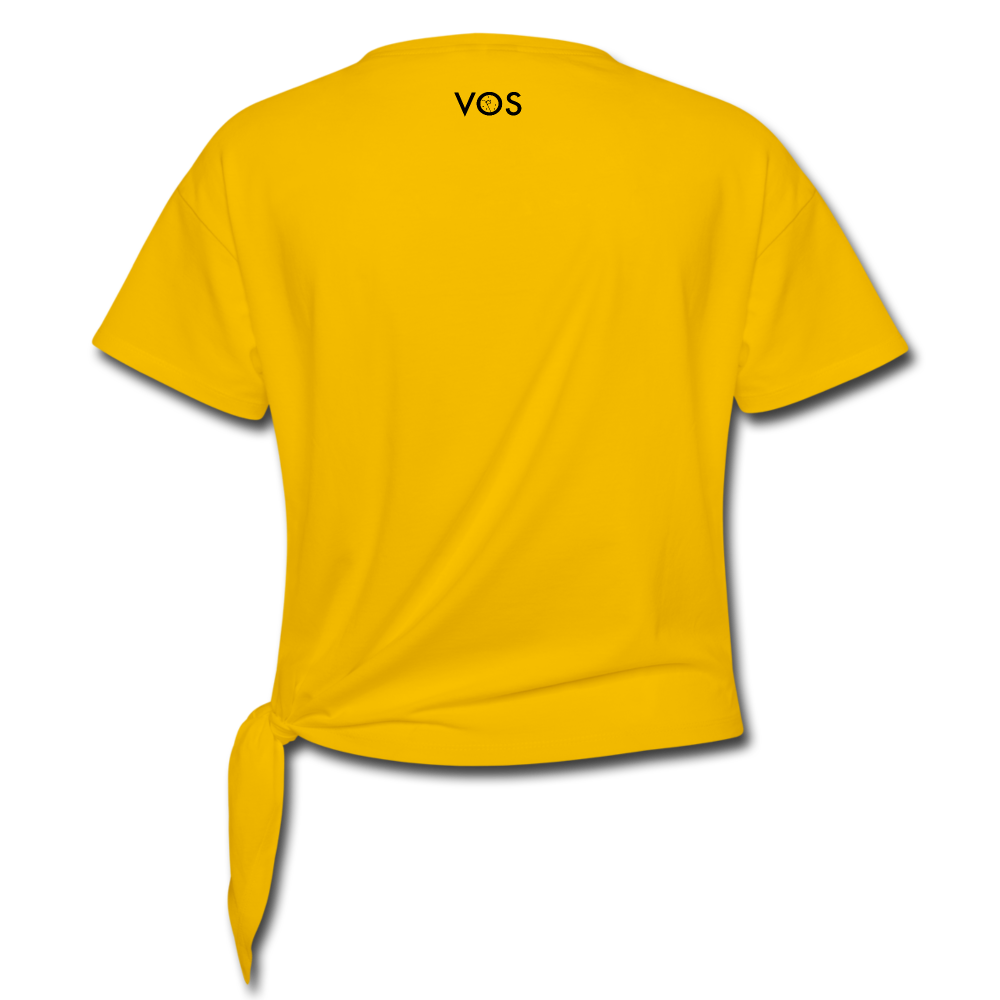 Women's Ring of Fire Knotted T-Shirt - sun yellow