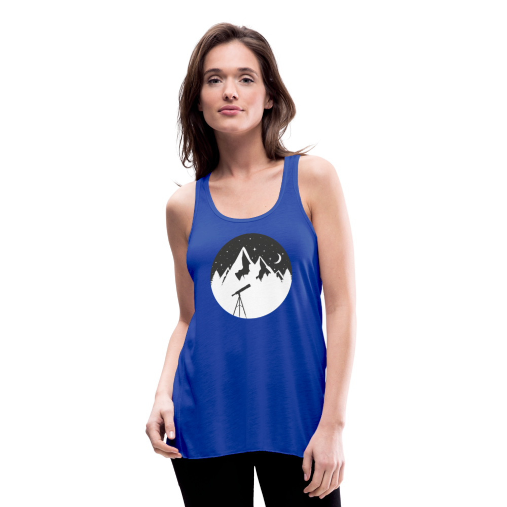 Women's Flowy Tank Top - Telescope Mountain - royal blue