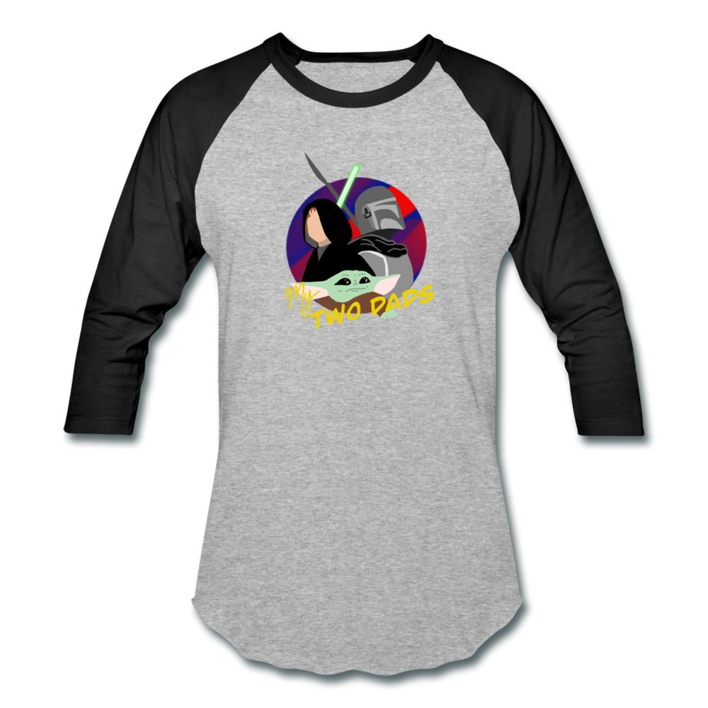The Child My Two Dads - Baseball T-Shirt - heather gray/black