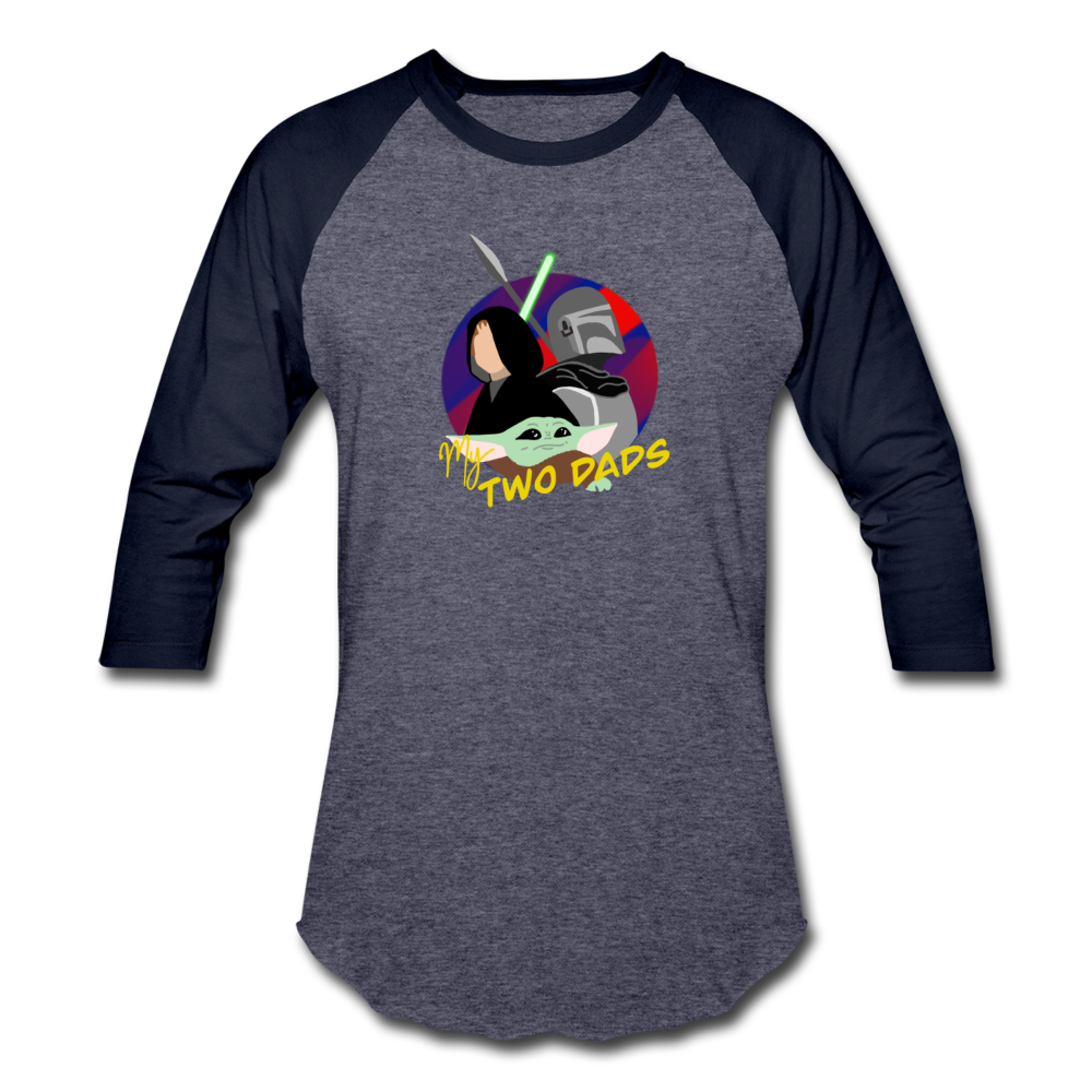 The Child My Two Dads - Baseball T-Shirt - heather blue/navy