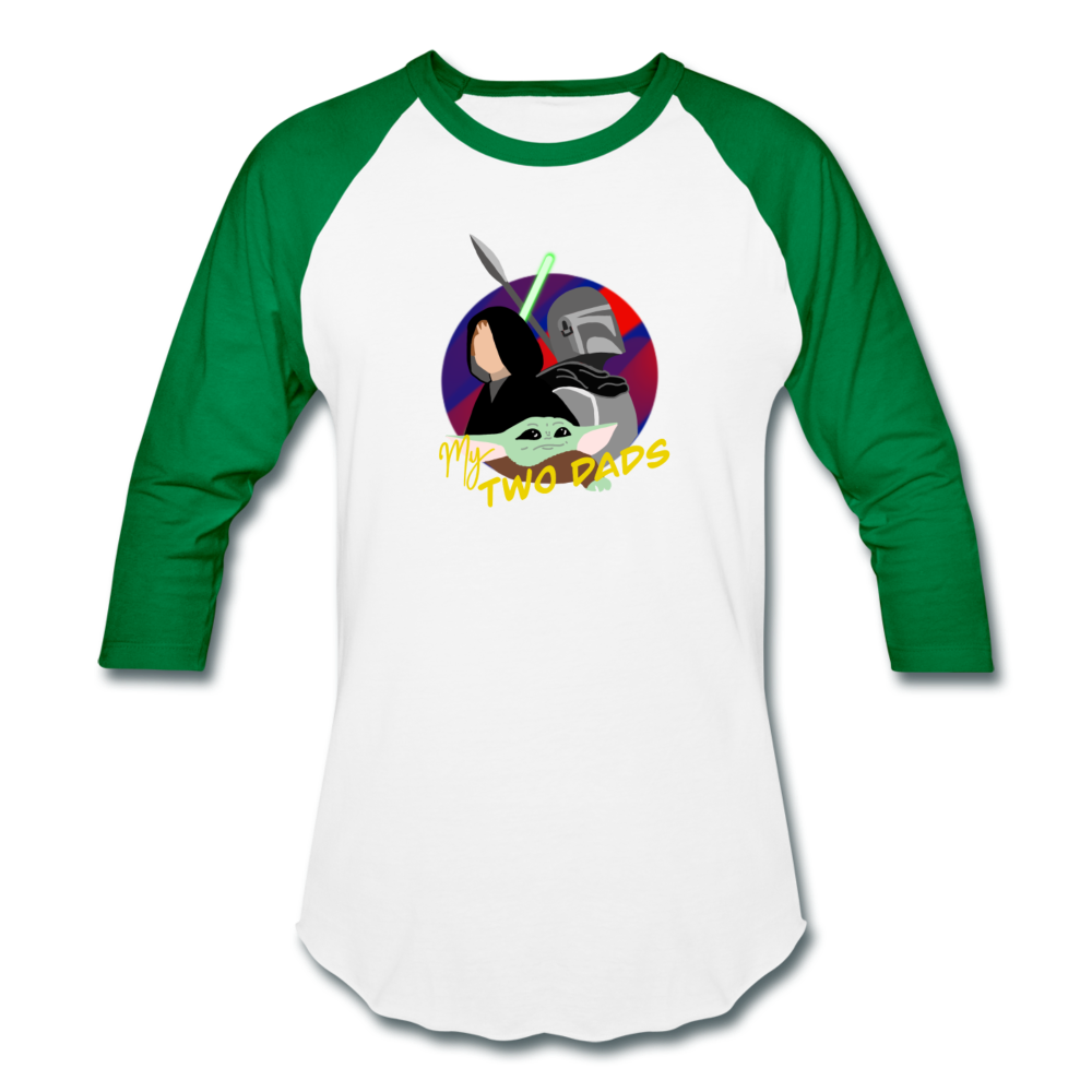 The Child My Two Dads - Baseball T-Shirt - white/kelly green