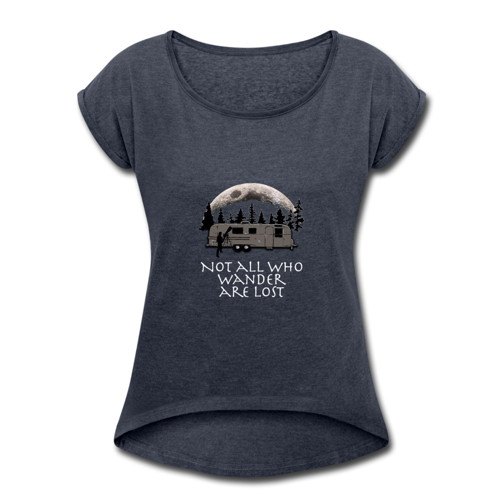 Women's Roll Cuff T-Shirt - navy heather