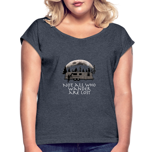 Women's Roll Cuff T-Shirt - navy heather