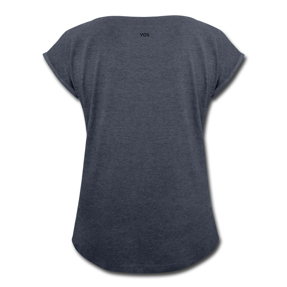 Women's Roll Cuff T-Shirt - navy heather