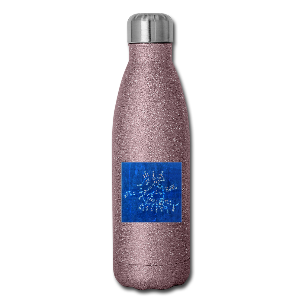 Insulated Stainless Steel Water Bottle - pink glitter