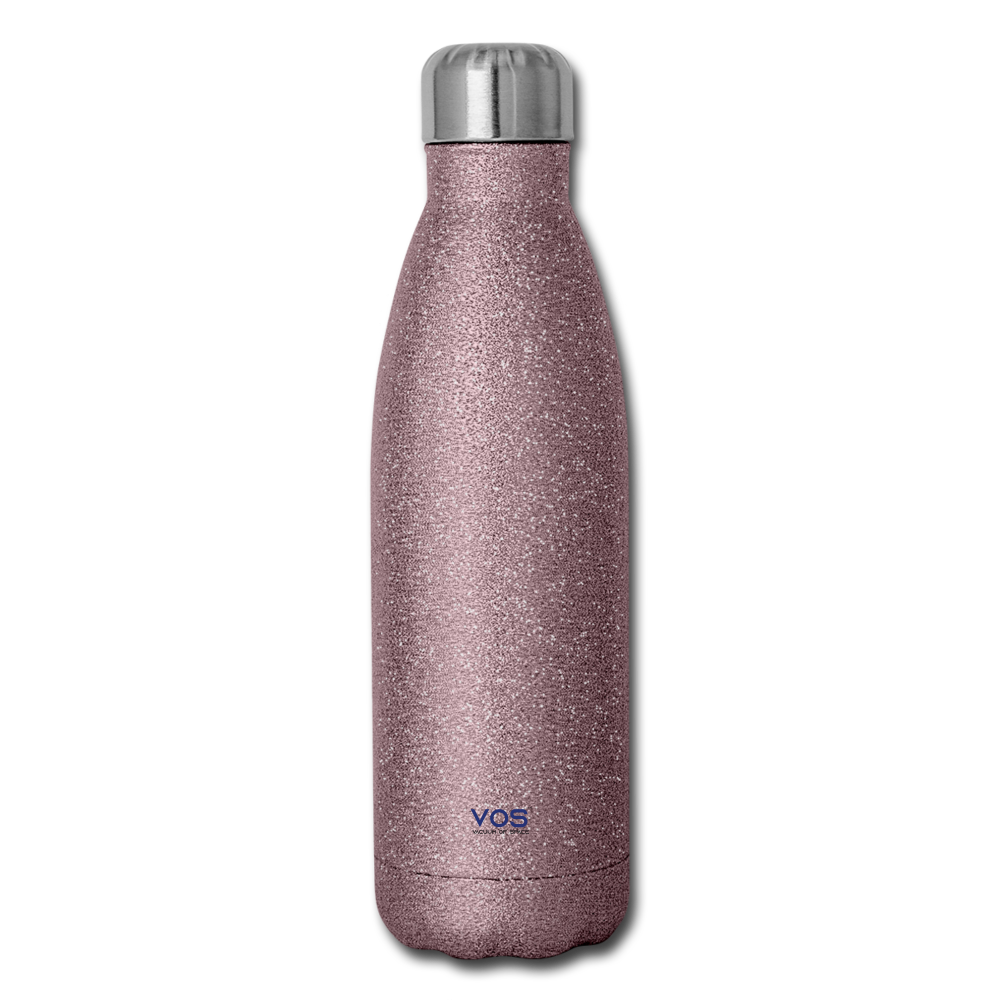 Insulated Stainless Steel Water Bottle - pink glitter