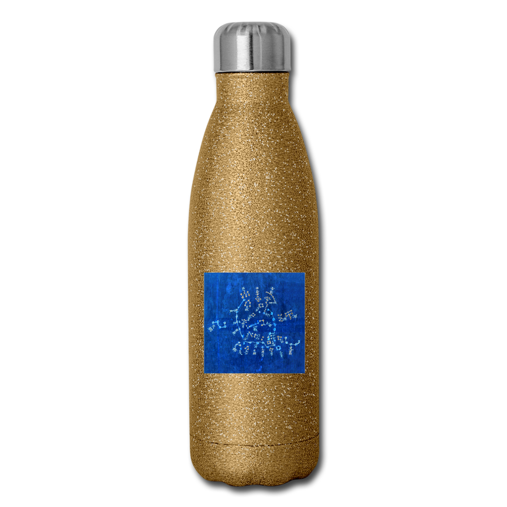 Insulated Stainless Steel Water Bottle - gold glitter
