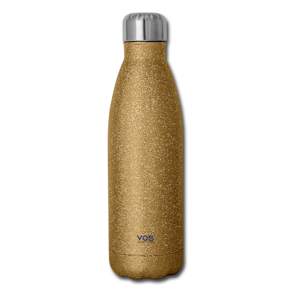 Insulated Stainless Steel Water Bottle - gold glitter