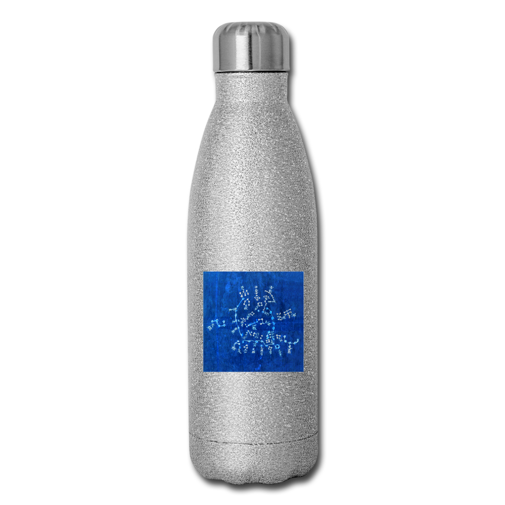 Insulated Stainless Steel Water Bottle - silver glitter