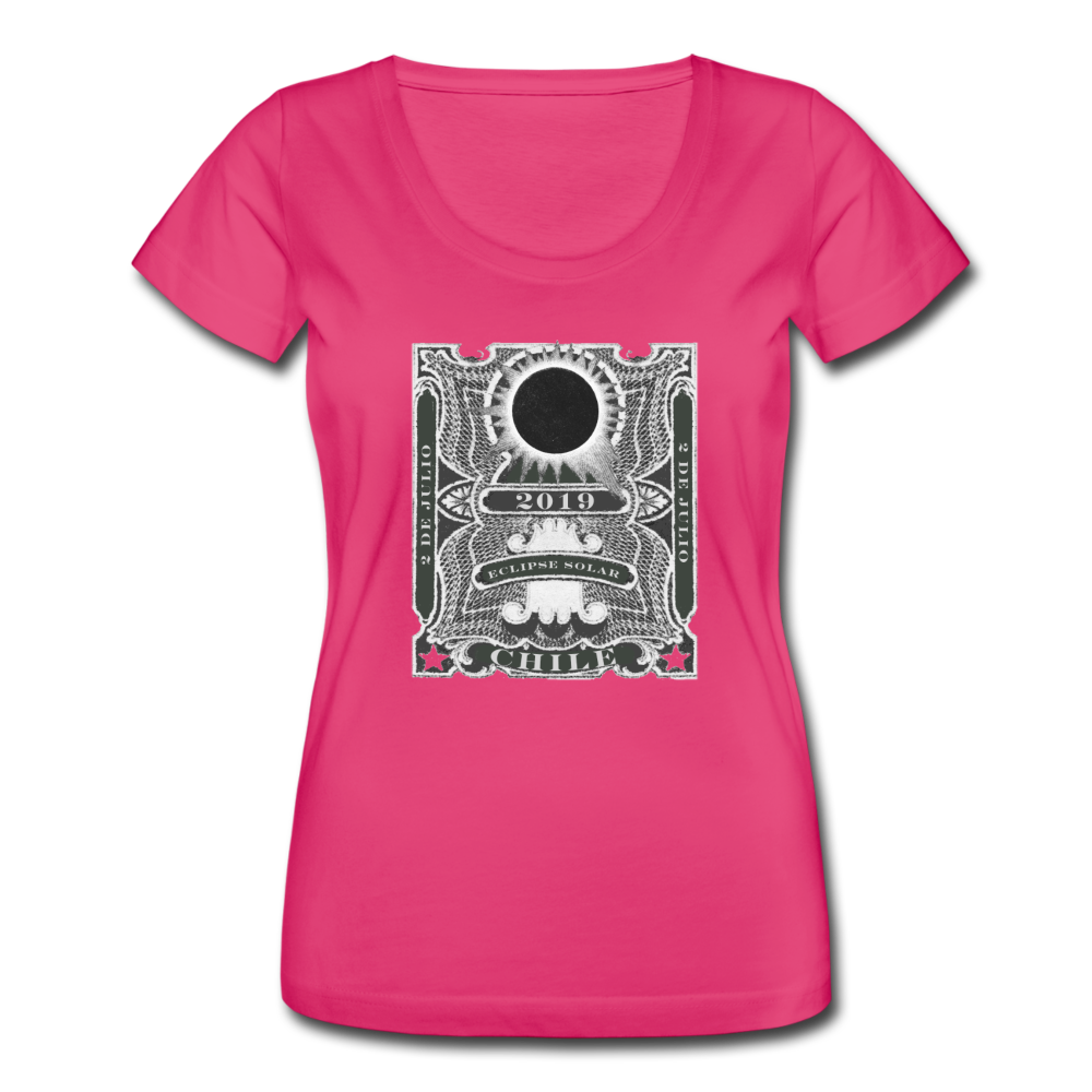 2019 Total Eclipse in Chile Women's Scoop Neck T-Shirt - hot pink