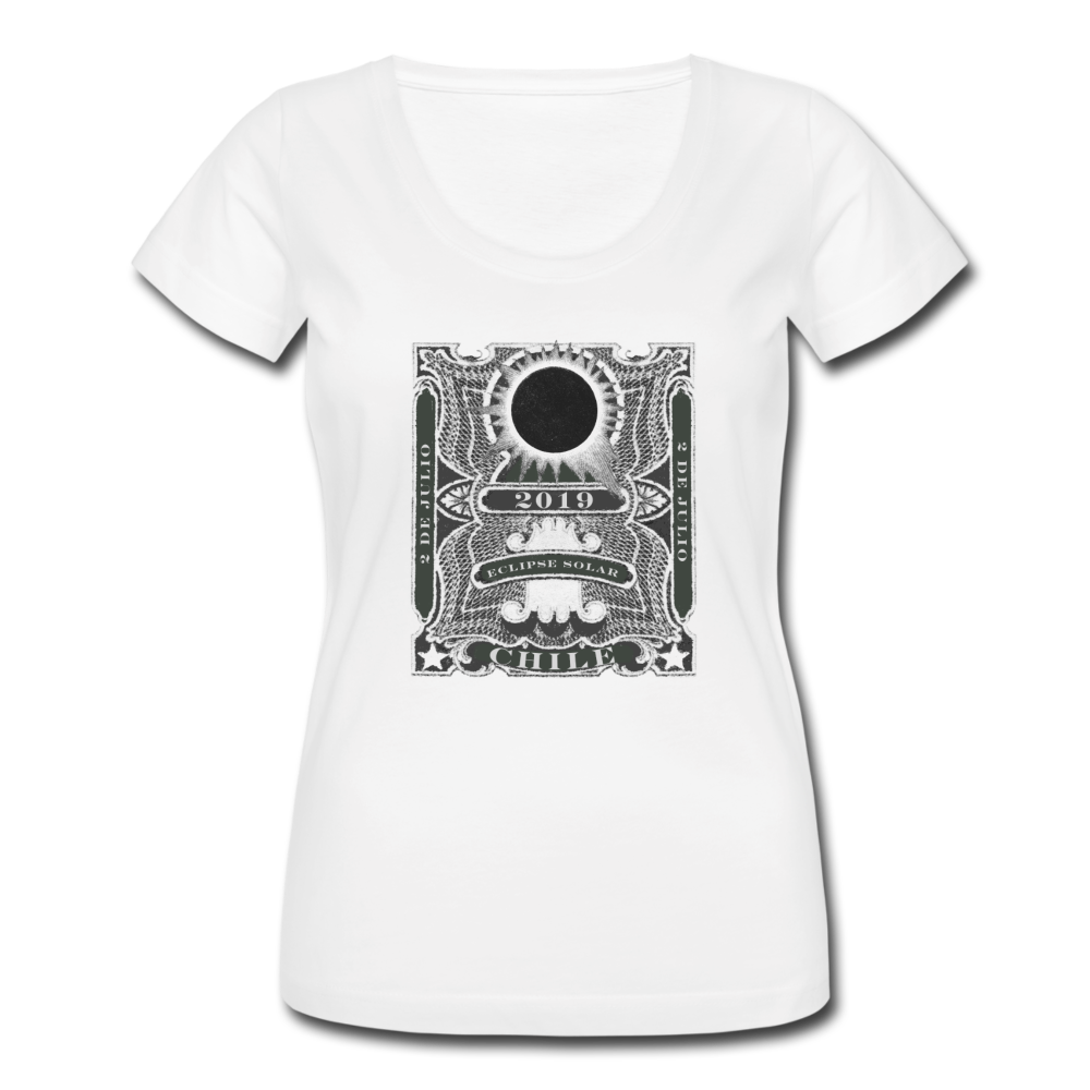 2019 Total Eclipse in Chile Women's Scoop Neck T-Shirt - white