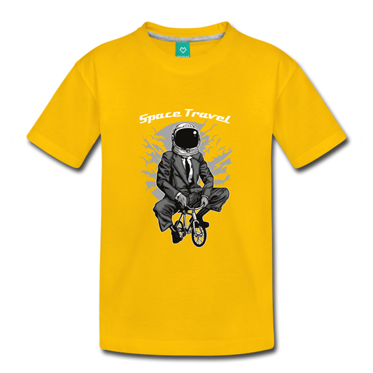 Space Travel Astronaut Kids' Premium T-Shirt - sun yellow