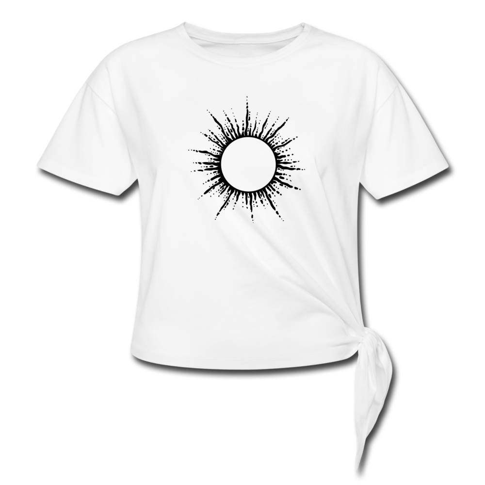 Women's Ring of Fire Knotted T-Shirt - white
