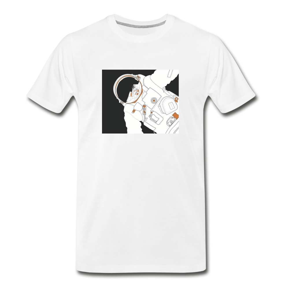 Spacewalk Orange Organic T-Shirt - white