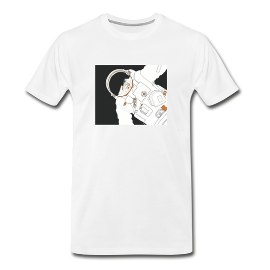 Spacewalk Orange Organic T-Shirt - white