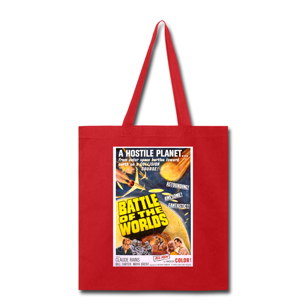 Battle of the Worlds - Tote Bag - red