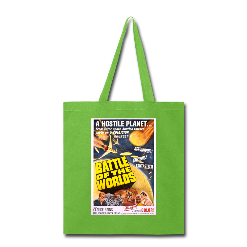 Battle of the Worlds - Tote Bag - lime green